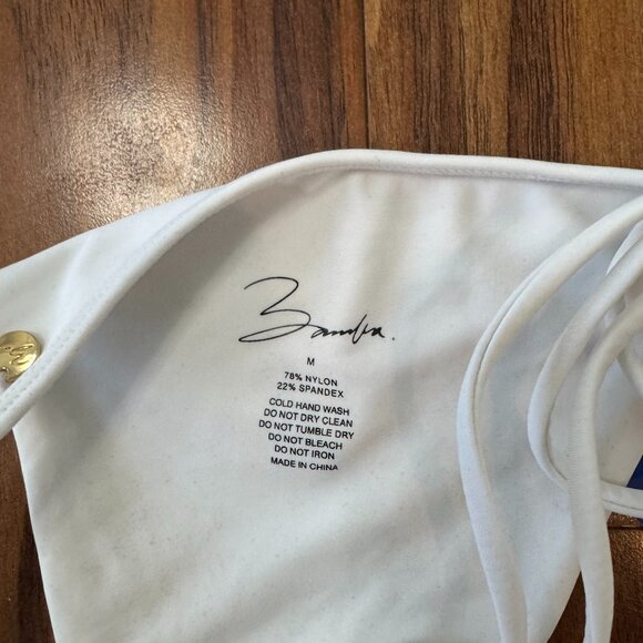 Bamba Swim White SOL Halter Triangle Bikini Set - Picture 8 of 9